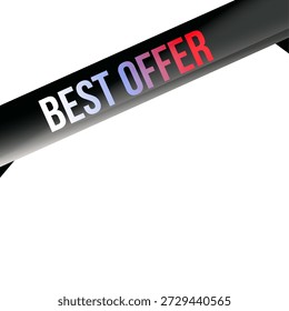 MEJOR OFERTA en colores degradados en una tira oscura y reflectante. Ideal para promociones de ventas, comercio electrónico y campañas publicitarias.