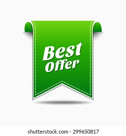 Best Offer Green Vector Icon Design