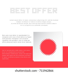 Best offer icon design on modern flat background