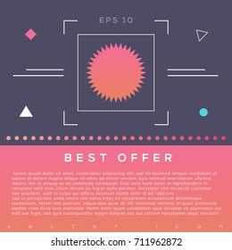Best offer icon design on modern flat background