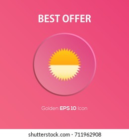 Best offer icon design on modern flat background