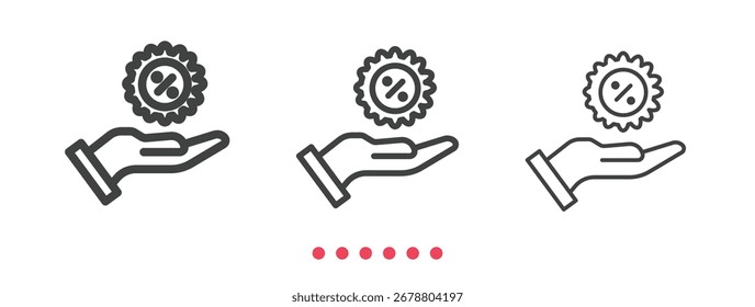 Best offer icon. Thin line icon vector