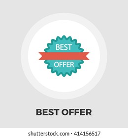 Best Offer icon vector. Flat icon isolated on the white background. Editable EPS file. Vector illustration.