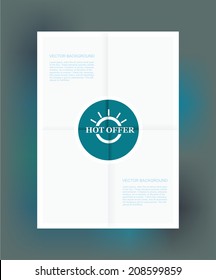 Best Offer Label on Folded paper, vector 