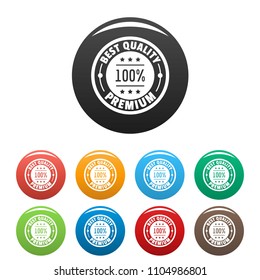 Best offer logo. Simple illustration of best offer vector icons set color isolated on white