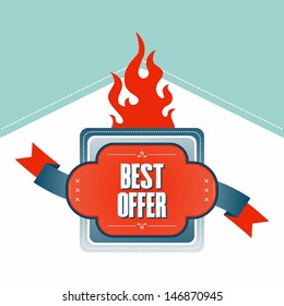best offer product sale vintage label