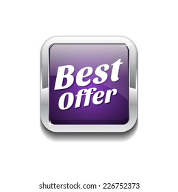 Best Offer Purple Vector Icon Button
