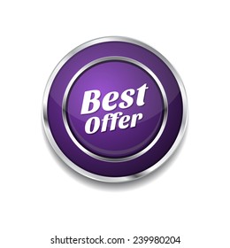 Best Offer Purple Vector Icon Button