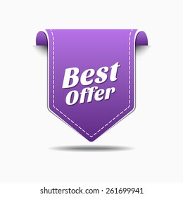 Best Offer Purple Vector Icon Design
