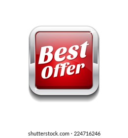 Best Offer Red Vector Icon Button
