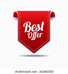 Best Offer Red Vector Icon Design