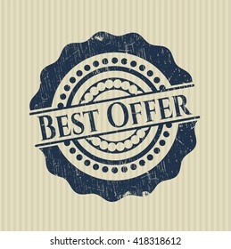 Best Offer rubber stamp