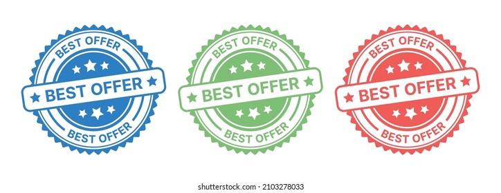 Mejor oferta de ilustración vectorial de sello de goma.