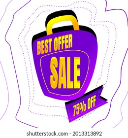 best offer sale banner promotion vector