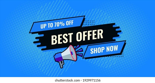 best offer sale blue and black abstract sale banner shop now