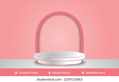 best offer sale discount template banner with podium 3d empty space for product sale with abstract gradient background design