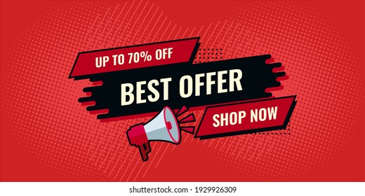 best offer sale red and black abstract sale banner shop now