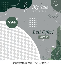 Best offer and sale social network template Vector