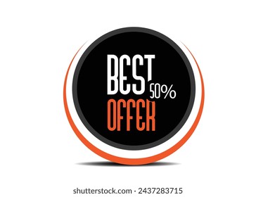 Best Offer sale tag, price tag, label, sticke, banner vector