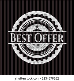 Best Offer silvery shiny badge