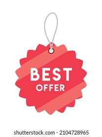 best offer tag icon flat