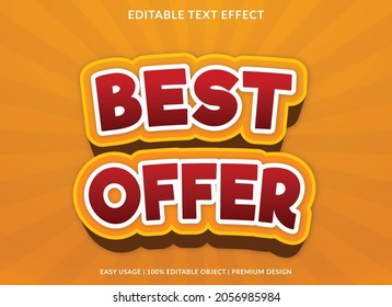 plantilla de fondo de efecto de texto de mejor oferta con uso de estilo abstracto para banner de promoción y venta de negocios