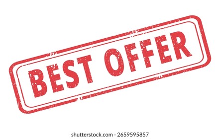 Best Offer textured rectangular stamp red ink vector format scalable vintage