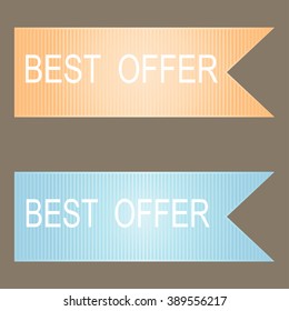 Best Offer Vector Icon Design in pastel tones