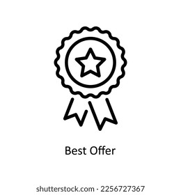 Bestes Angebot Vector Outline Icon für Ihre digitalen oder gedruckten Projekte. Stockillustration