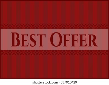 Best Offer vintage style card or poster