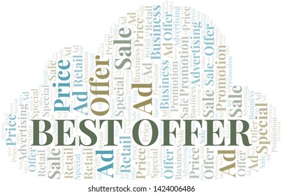 Best Offer word cloud. Wordcloud made with text only.
