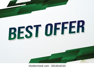 Best offer word concept vector illustration with lines 3d style for social media landing page, template, ui, web, mobile app, poster, banner, flyer, background, gift card, coupon, label, wallpaper