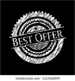 Best Offer written with chalkboard texture