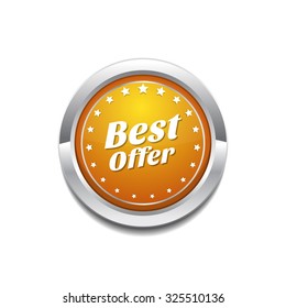 Best Offer Yellow Vector Icon Button