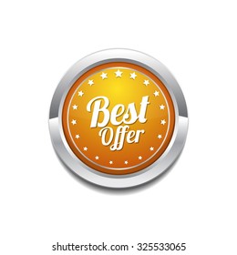 Best Offer Yellow Vector Icon Button