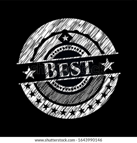 Best on chalkboard. Vector Illustration. Detailed.