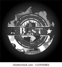Best on grey camouflaged pattern