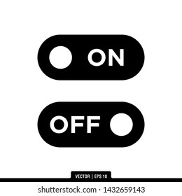 The best On Off Switch icon vector, illustration logo template in trendy style. Suitable for many purposes.
