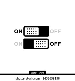 The best On Off Switch icon vector, illustration logo template in trendy style. Suitable for many purposes.
