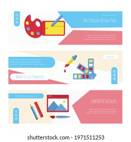 Best online design tools web page or banner set
