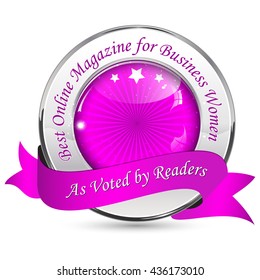 Best Online Magazine for Business Women. As voted by readers. - metallic purple ribbon