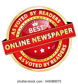 Best Online Newspaper. As Voted by Readers - award prize / ribbon for the most read newspaper on internet