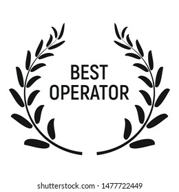 Best operator award icon. Simple illustration of best operator award vector icon for web design isolated on white background