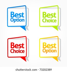 Best option and choice sticker collection