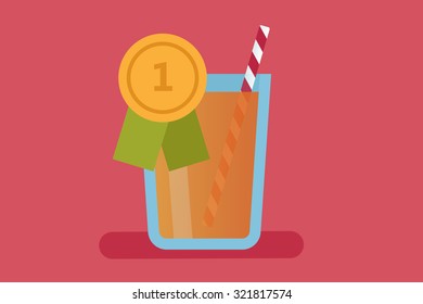 Best Orange juice vector illustration