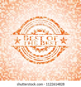 Best of the Best orange mosaic emblem with background