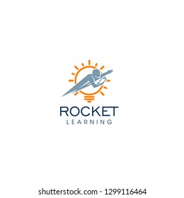 best original logo designs, idea and inspiration for fast rocket learning education company
