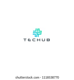 best original logo designs inspiration and concept for connection technology hub by sbnotion