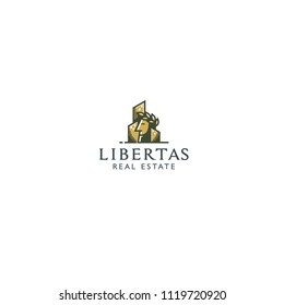 best original logo designs inspiration and concept for LIBERTAS REAL ESTATE by sbnotion
