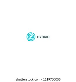 best original logo designs inspiration and concept for hibrid technology by sbnotion